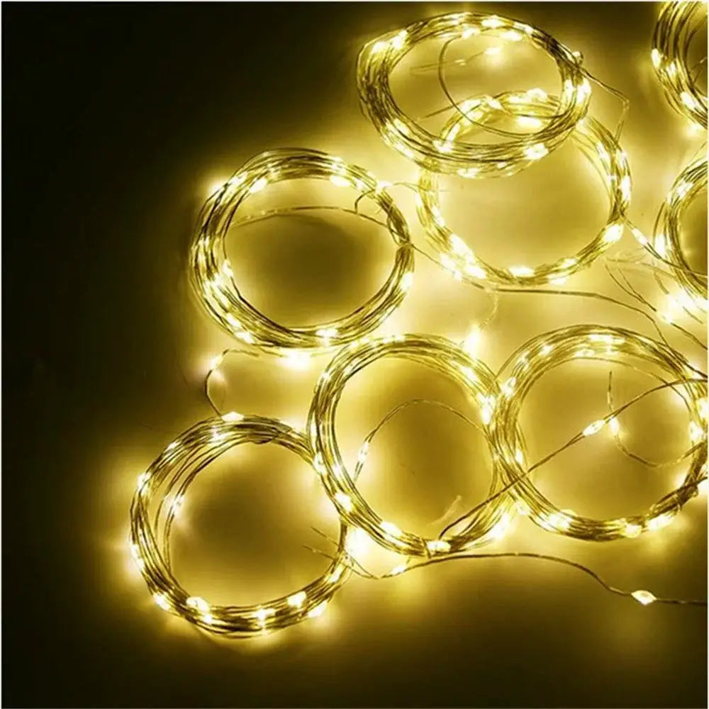 Battery LED 8 Lighting Modes Curtain String Light for Bedroom Home Fairy Lamp Garland Festoon Party Wedding Christmas Decoration from PriceLows™