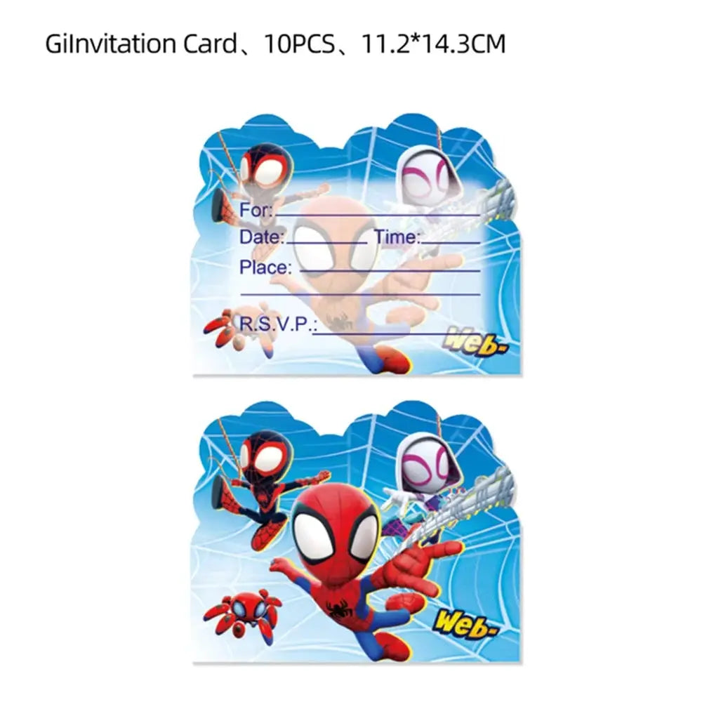Spider Birthday Party Supplies | Disposable Tableware Set | 3D Balloon | Kids