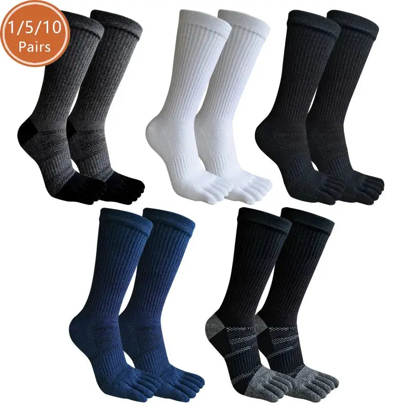 Compression Toe Socks | Cotton Blend | Crew Fit | Five Finger Design