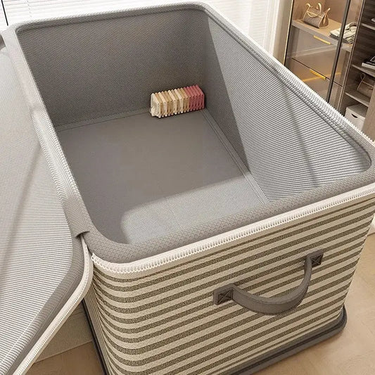 Lockable storage box, used for organizing clothes, blankets, toys in wardrobes, foldable password storage box from PriceLows™