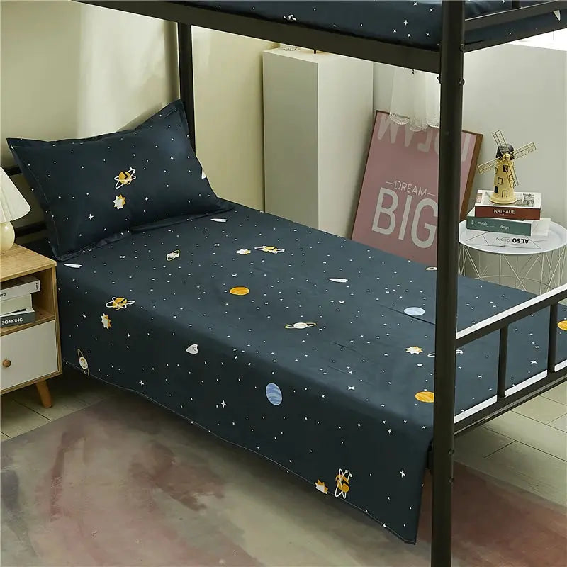 160x230cm Bed Top Sheet For Single,Modern Soft Polyester Flat Sheet,Home Bed Linens,Kids Adult Student Dormitory Man Bedspread from PriceLows™