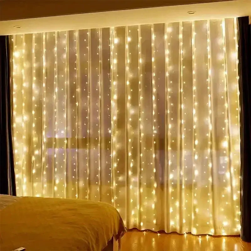 Curtain Garland Led String Lights Festival Christmas Decoration 8 Mode Usb Holiday Light For Bedroom Home Outdoor from PriceLows™