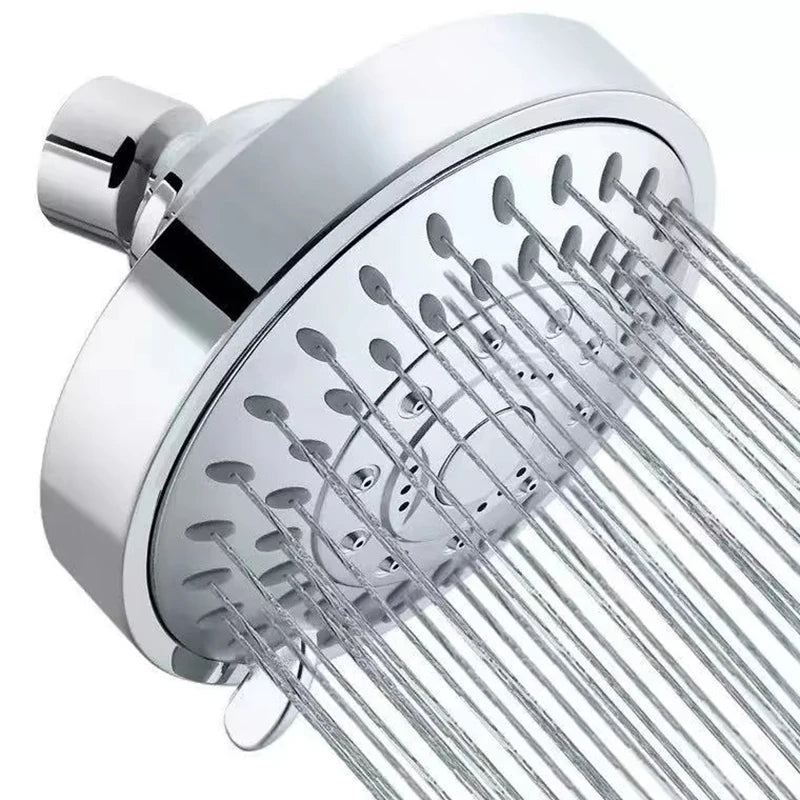 Shower Head | 5 Modes High Pressure | 4 Inch Diameter | Wall Mounted