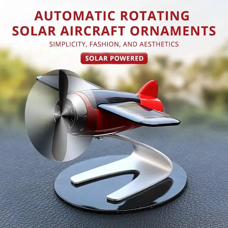 Solar Airplane Ornament | Resin Material | Solar Powered | Standard Size
