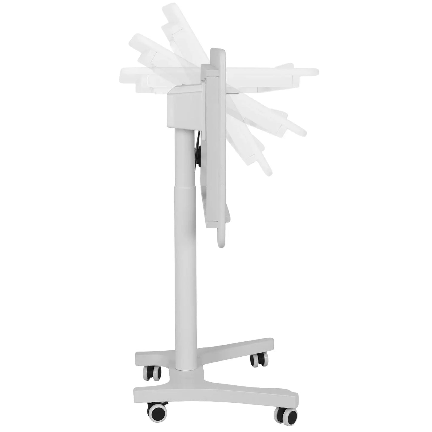 Mobile Sit Stand Desk Height Adjustable Sit Stand Workstation Pneumatic Lifting Computer Desk Folding for Home Office Classroom from PriceLows™