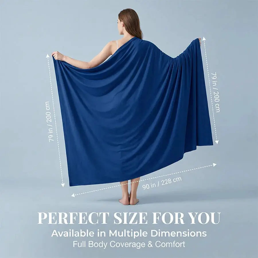 Summer Ice Silk Cooling Blanket | Lightweight Breathable | Multi Color