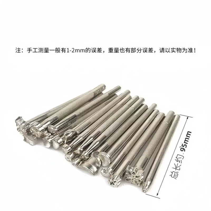 Craftsmanship DIY Leather Tools Leather Carving Printing Tools 20 piece set Printing Punching Leather Leather Bag Carving Knocki from PriceLows™