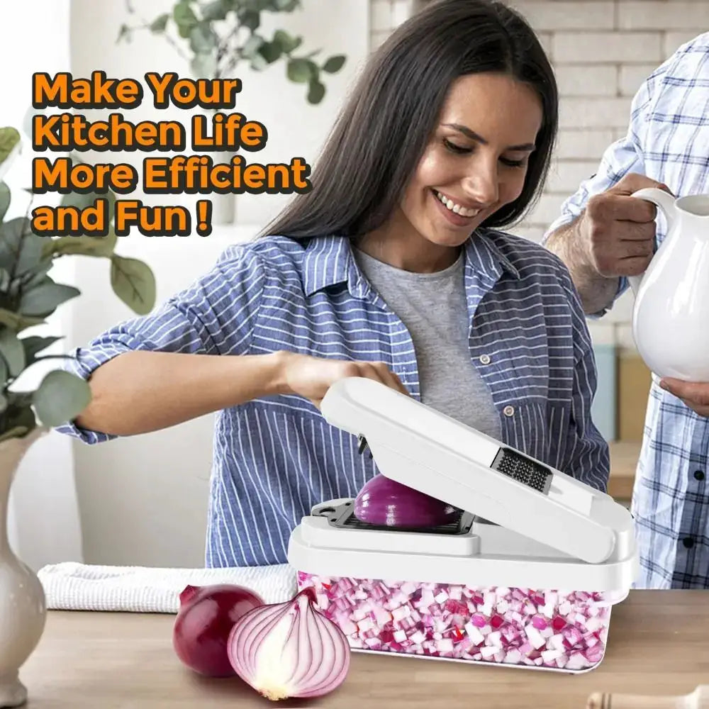 Vegetable Chopper | 18 In 1 Multifunction | Plastic ABS Blade | One Size