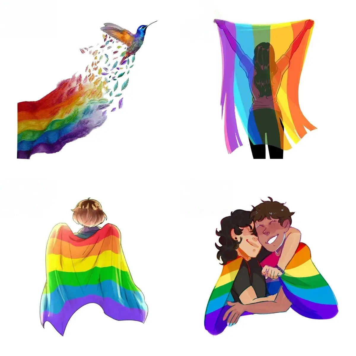 Pride Car Stickers Vinyl Decals Waterproof Scratch Resistant for Vehicles & Motorcycles - LGBTQ+ Friendly Vehicle Graphics from PriceLows™