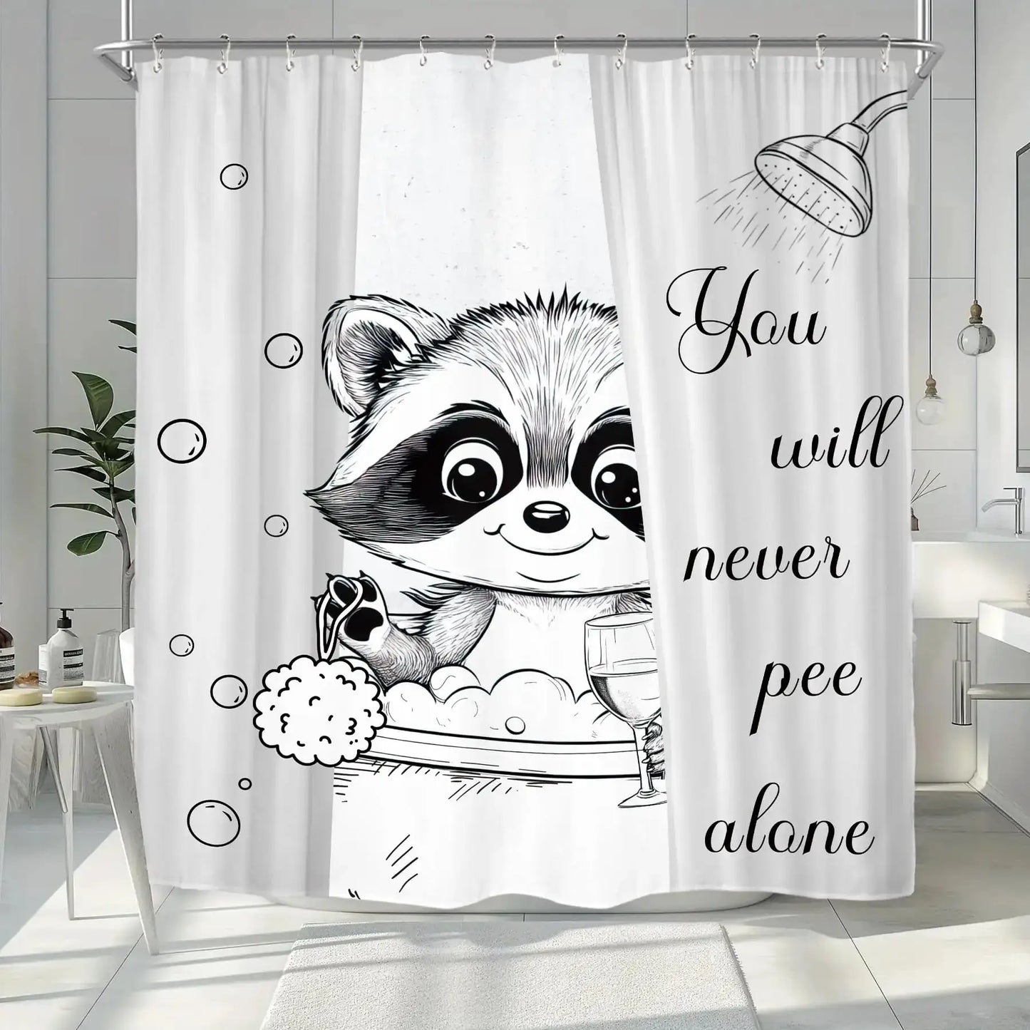 Funny Dog Shower Curtain Set Bathroom Bulldog Labrador Vintage Retro Hilarious Animal Waterproof Bathroom Curtain with 12 Hooks from PriceLows™