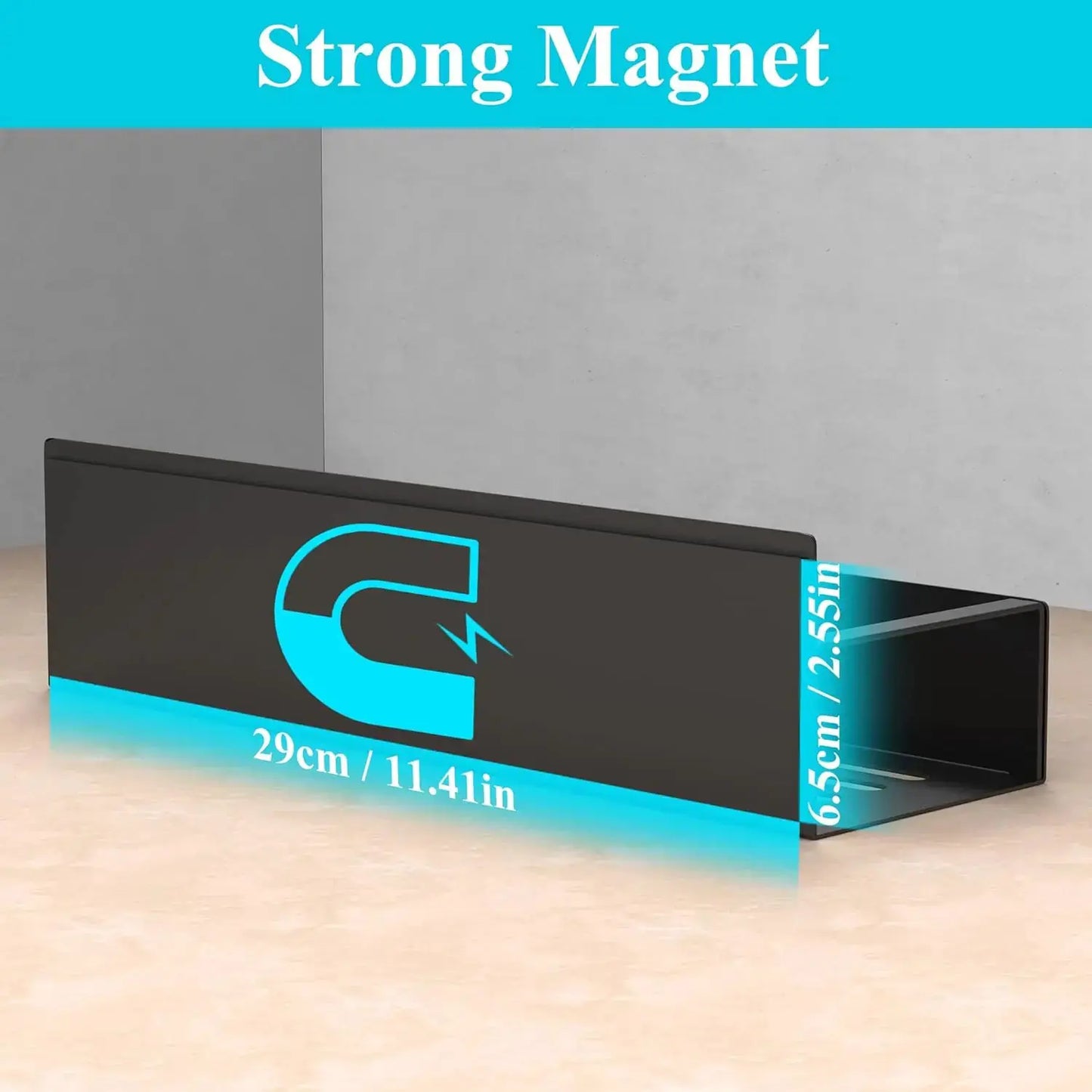 4 Pack Magnetic Spice Rack for Fridge and Oven, Heavy Duty Black Metal Storage Organizer from PriceLows™