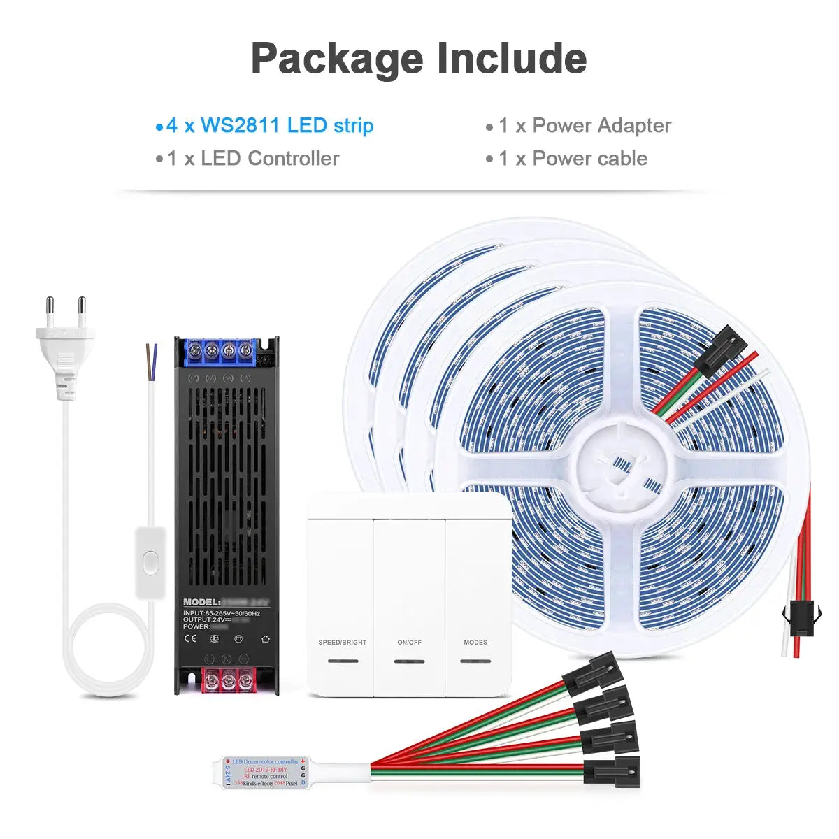 Smart Addressable Pixel WS2811 LED Strip Light 5M 10M KIT Running Water Flow Chasing LED Tape For Wall Ceiling Cabinet Decoratio from PriceLows™