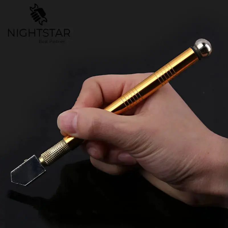 Glass Cutter Diamond Tip Steel Blade Cutting Tool Oil Feed Glass Cutter Antislip Metal Handle 175mm For Hand Tool Glass Cutting from PriceLows™