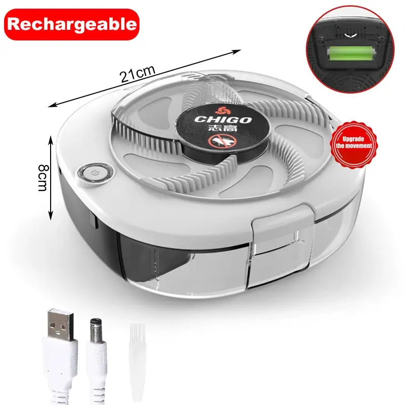 CHIGO Flycatcher Rechargeable/USB Electric Fly Trap Safety Indoor Flytrap Outdoor Insect Pest Catching Tool For Kitchen Garden from PriceLows™