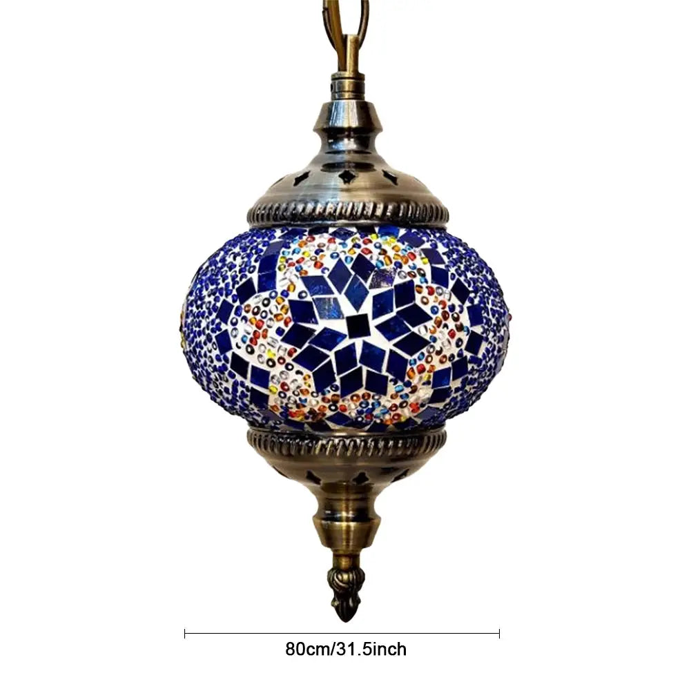 Mosaic Pendant Light Turkish Moroccan Mosaic Hanging Ceiling Lamp E27 Restaurant Club Single Head Chandelier for Bar Home Hotel from PriceLows™