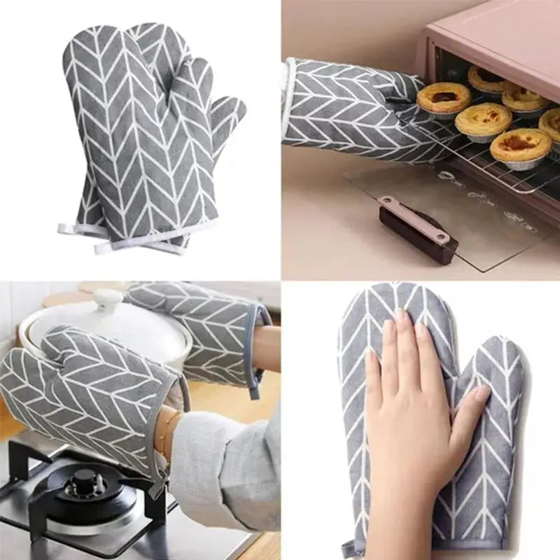 Oven Mitts | Heat Resistant | Non Slip Grip | One Size