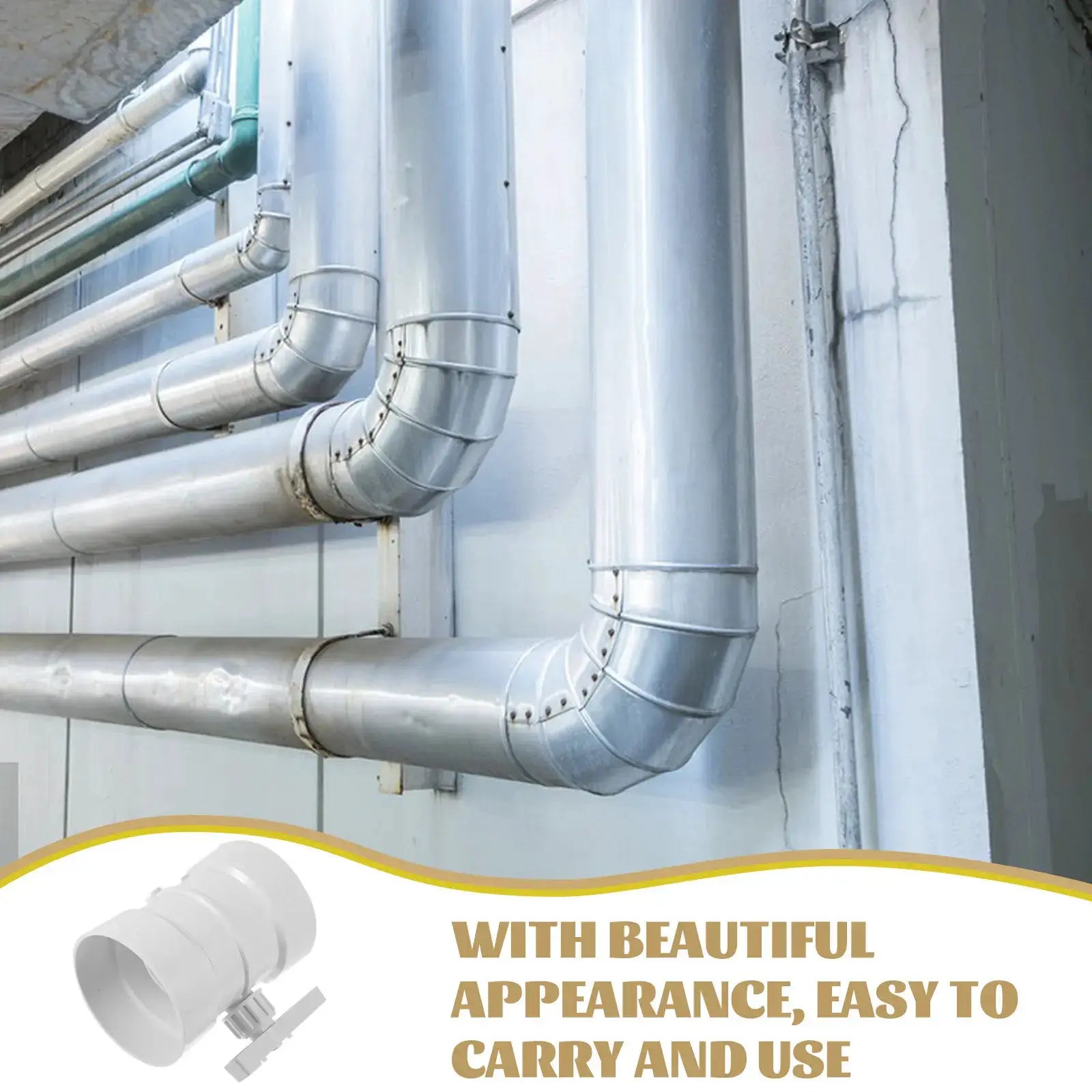 PP Plastic Control Valve Manual Air Duct Damper Low Noise Flexible Operation Ventilation Tube Valve for Hvac Systems from PriceLows™