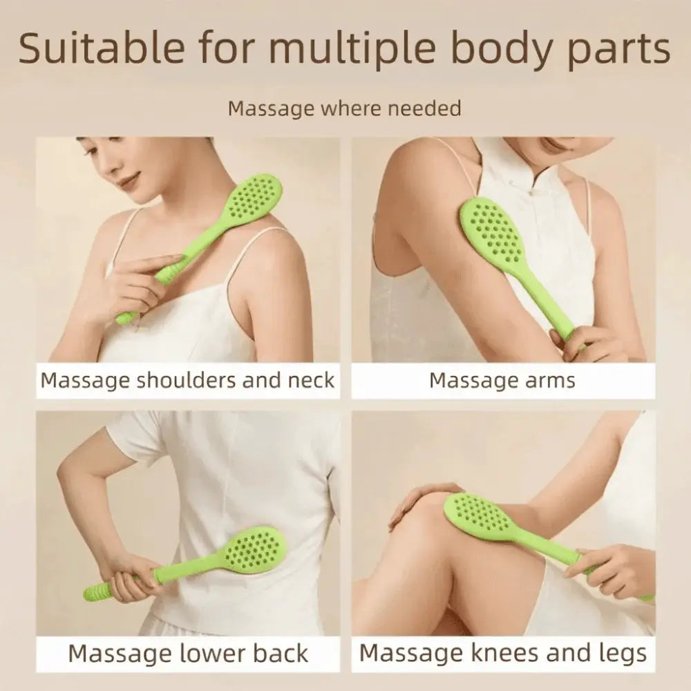 Honeycomb Silicone Back Massager Stick For Pain Relief And Relaxation