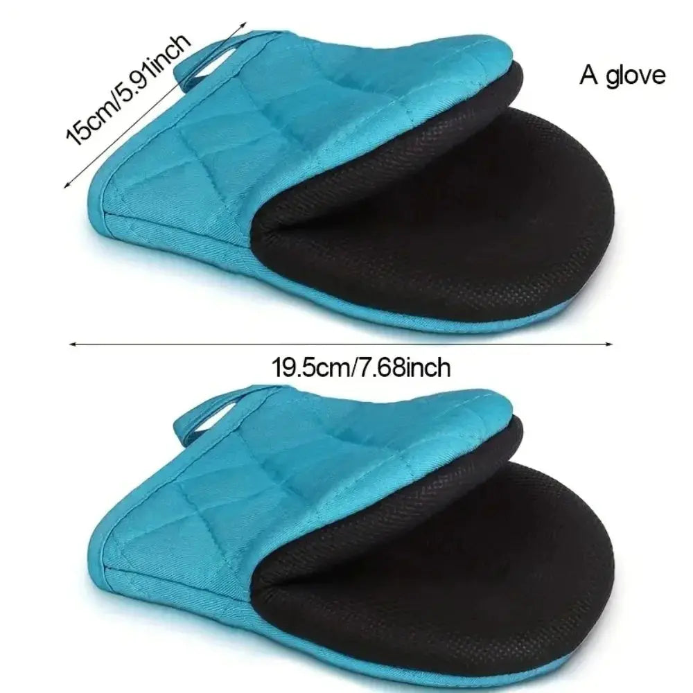 Oven Mitts | Heat Resistant 500F | Non Slip Grip | Short One Size