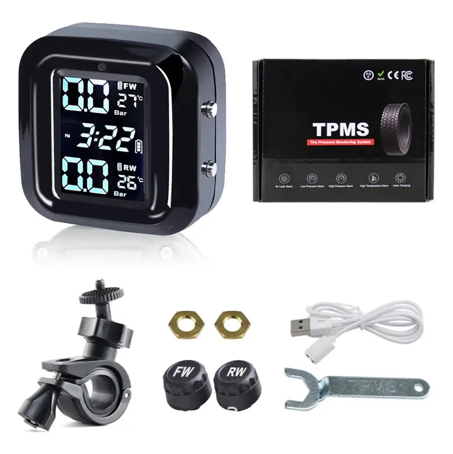 Motorcycle Tire Pressure Sensors Moto TMPS Tire Pressure Monitoring System 2 Wheel Tyre External Sensor for Motorbike Bicycle from PriceLows™