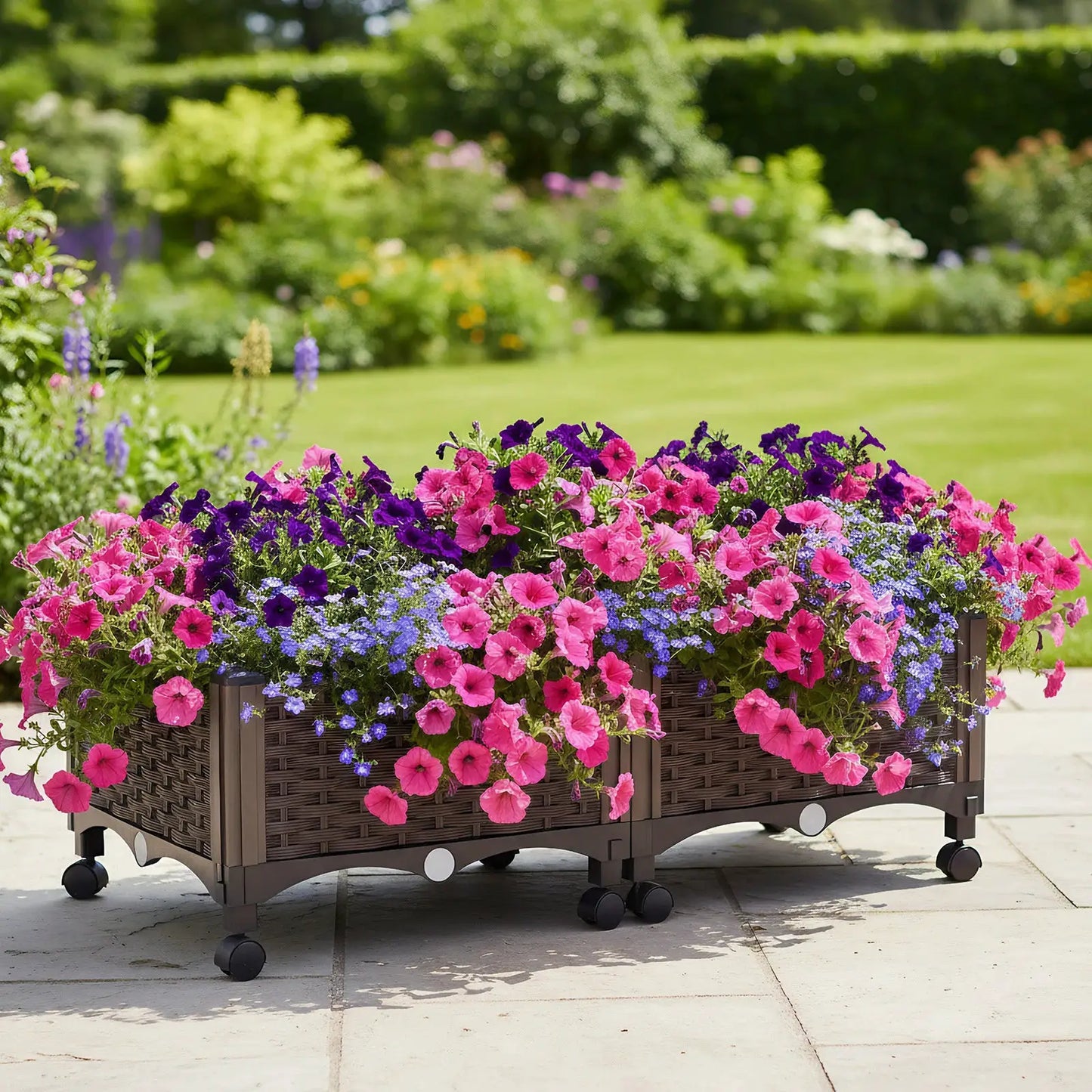 Elevated Garden Box with Drainage Plug Standing Planter Beds for Vegetables Flower from PriceLows™