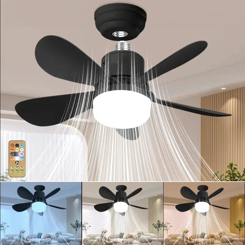 Ceiling Fan Light | Remote Control | Dimmable 3 Color Temperatures | E27 Socket