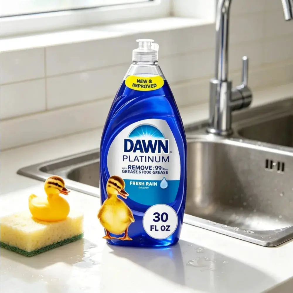 Dish Soap | Fresh Rain Scent | Powerful Grease Cleaning | 30 Fl Oz Bottle
