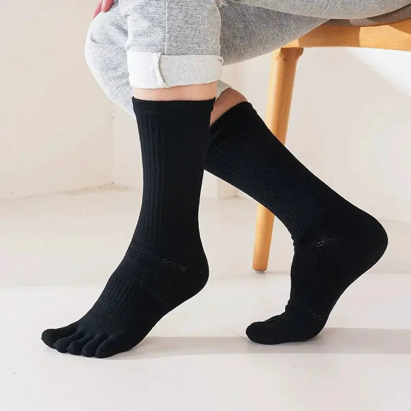 Compression Toe Socks | Cotton Blend | Crew Fit | Five Finger Design