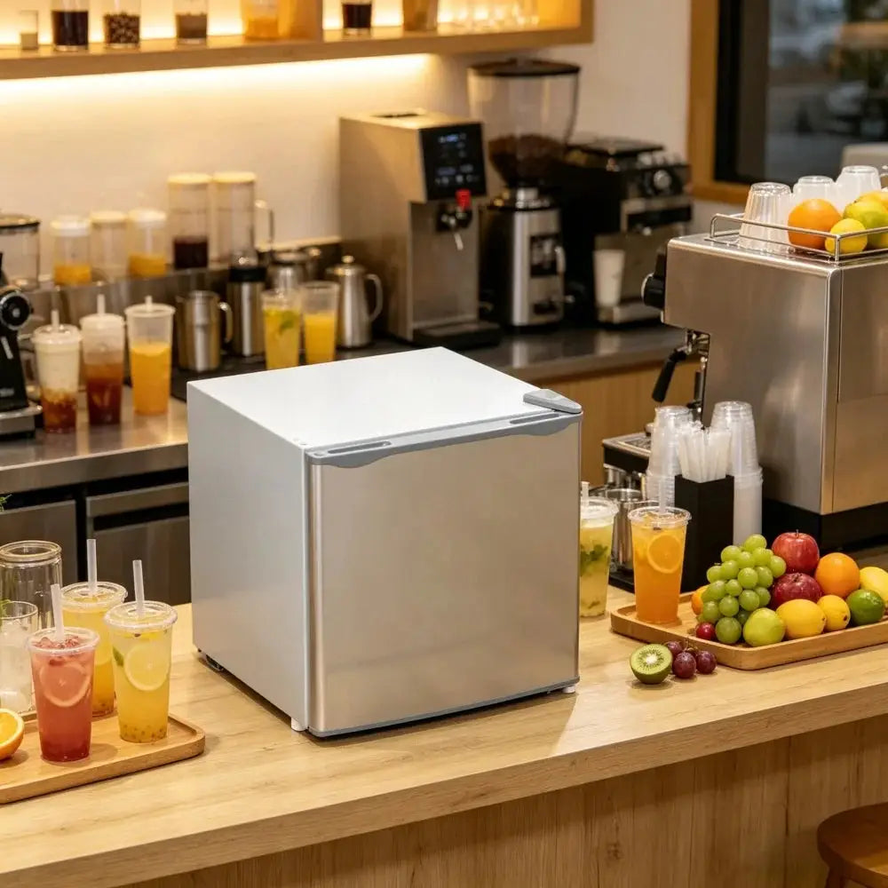 White Mini Refrigerator, Compact Single Door Fridge with 41dB Ultra Quiet Operation, Energy Saving, Small Cooler for Bedroom, Dorm, Office, Apartment, Keep Food & Beverages Fresh All Day from PriceLows™