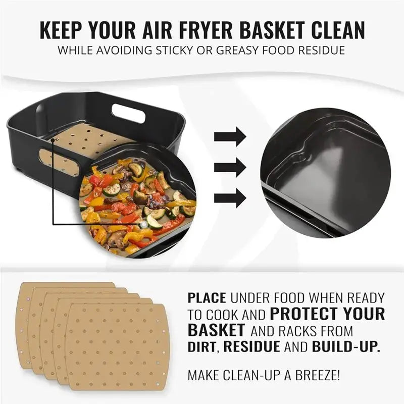 Parchment Liners | Ninja Foodi Grill AG301 Compatible | Heat Resistant | 100 Pcs