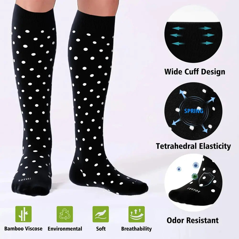 Compression Socks | 15-20 MmHg Medium Support | Unisex | 6 Pack