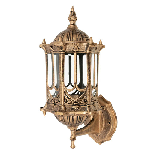 Outdoor Wall Light Fixtures Brass Exterior Wall Lantern Waterproof Sconce Porch Garden Lights E27 Wall Mount for Entryways Yards from PriceLows™