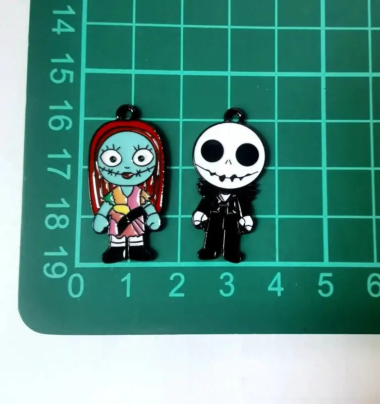Halloween Pendant Charms | Metal Design | Cartoon Pattern | 10 Piece Set