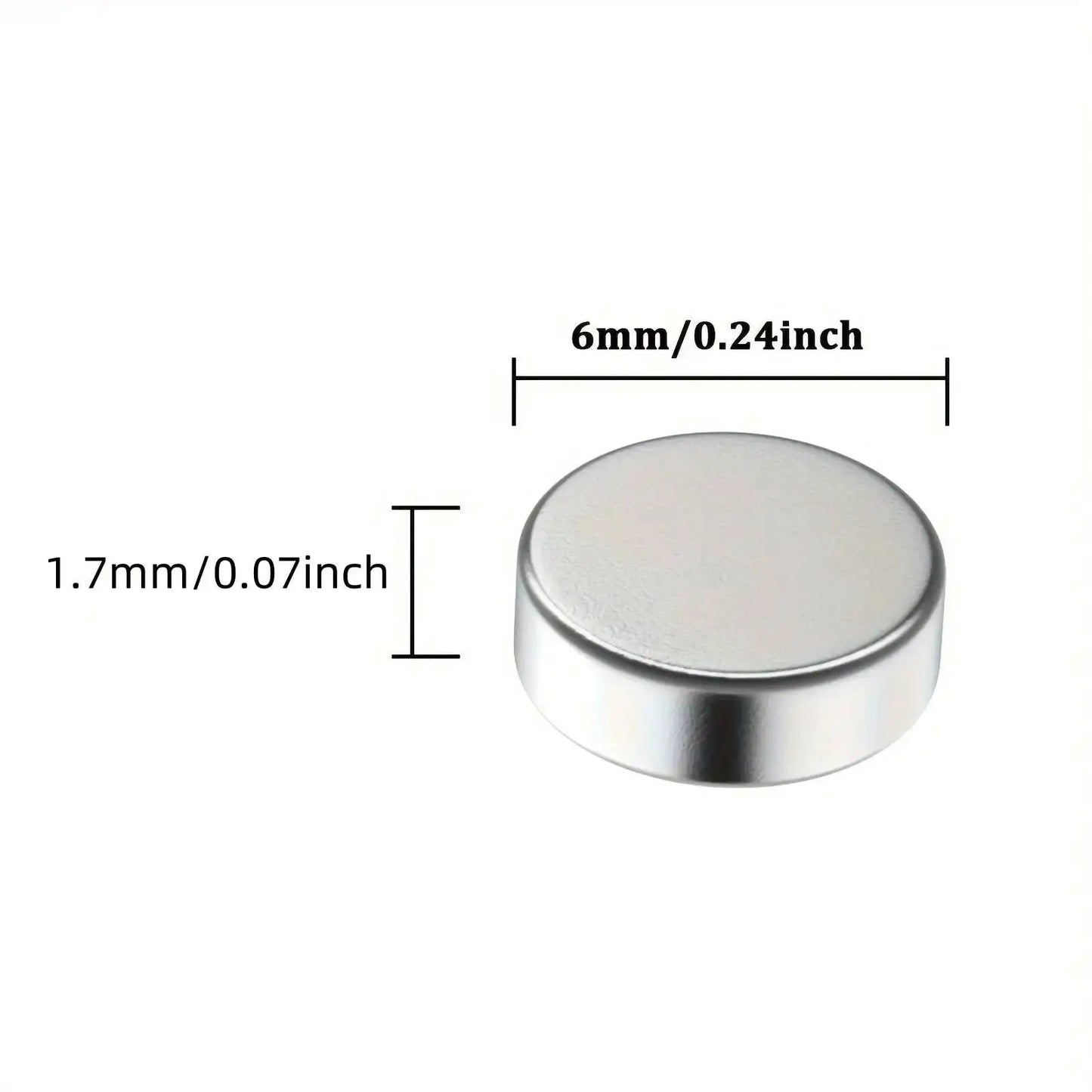 Round Carbon Steel Magnets | 6X2MM Dimensions | Flat Disc Shape