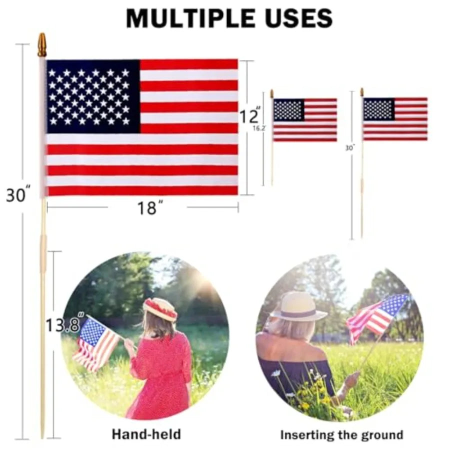 Flags | 12x18 Inch | 12-Pack Outdoor Flags | 250th Anniversary Theme