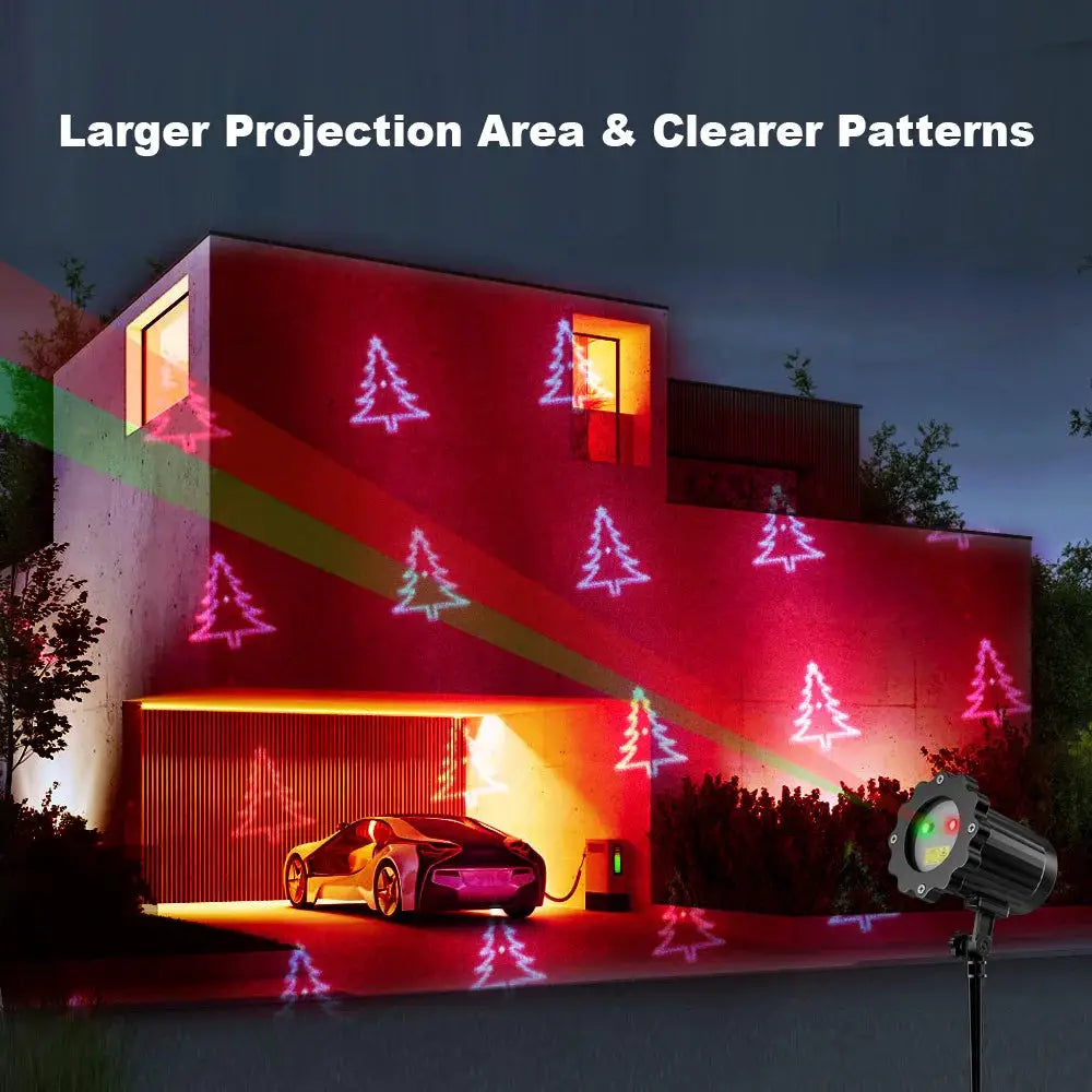 Outdoor Christmas Laser Projector | Waterproof | 180 Degree Beam | Multi Pattern