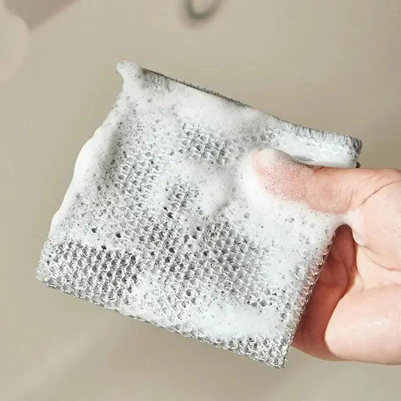 Steel Wire Cleaning Cloth | Double-Sided | Non-Scratch | 10 Pack
