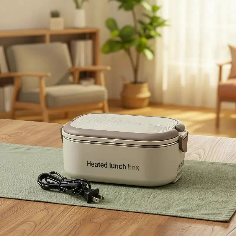 Lunch Box With Electric Heater 2-Basket Stainless Steel 304 No Rust Portable Water-free Electric Lunch Box from PriceLows™