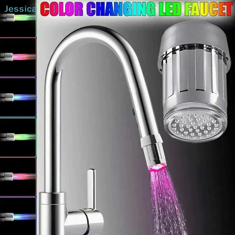 ♥LED Water Faucet Light - Color Changing Temperature Sensor Faucet Light for Kitchen Sink & Bathroom Shower from PriceLows™