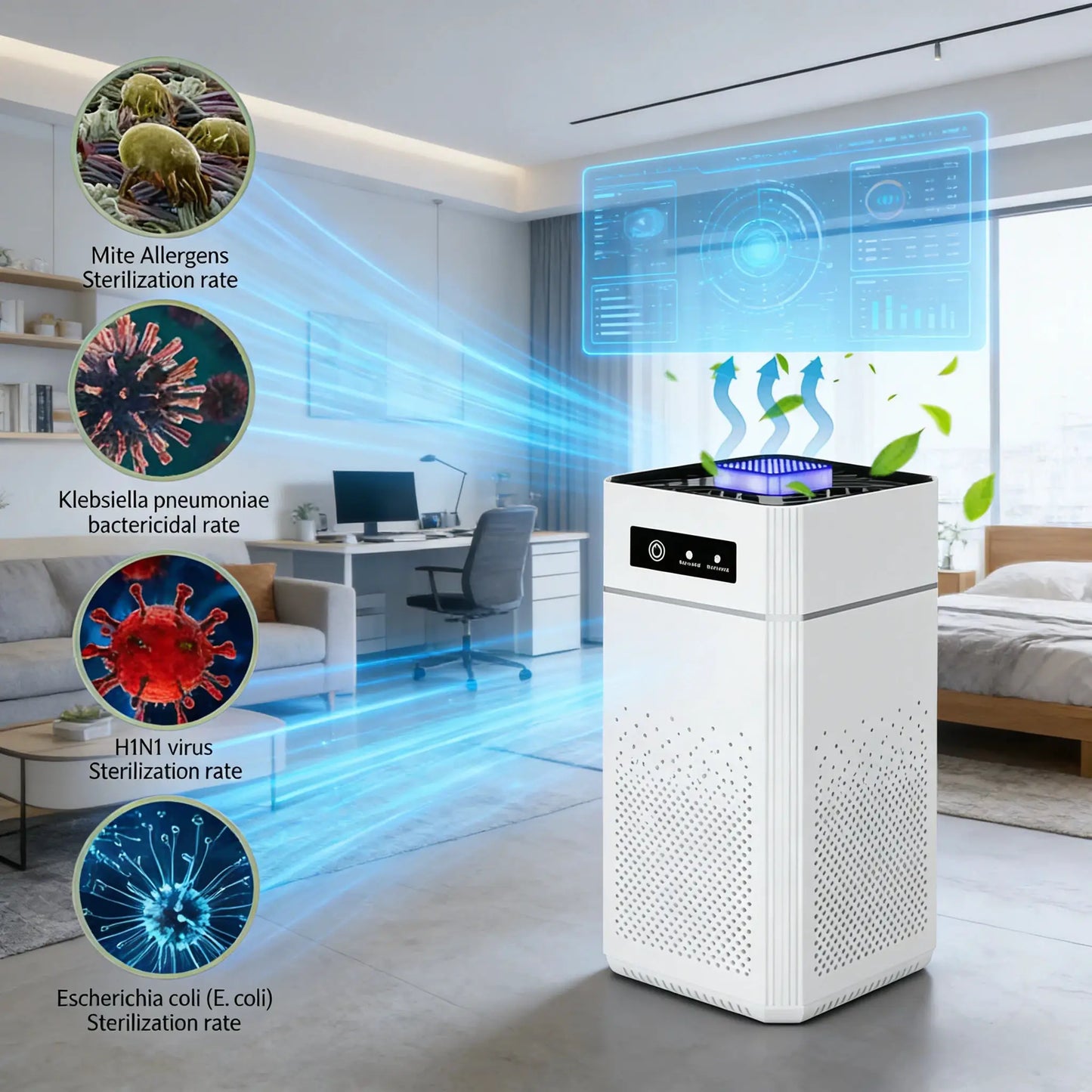 Hepa Air Purifier | 20dB Low Noise | USB Powered | Bedroom Office