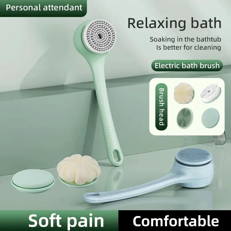 Electric Bath Scrubber | Dual Handle | Long Handle | One Size