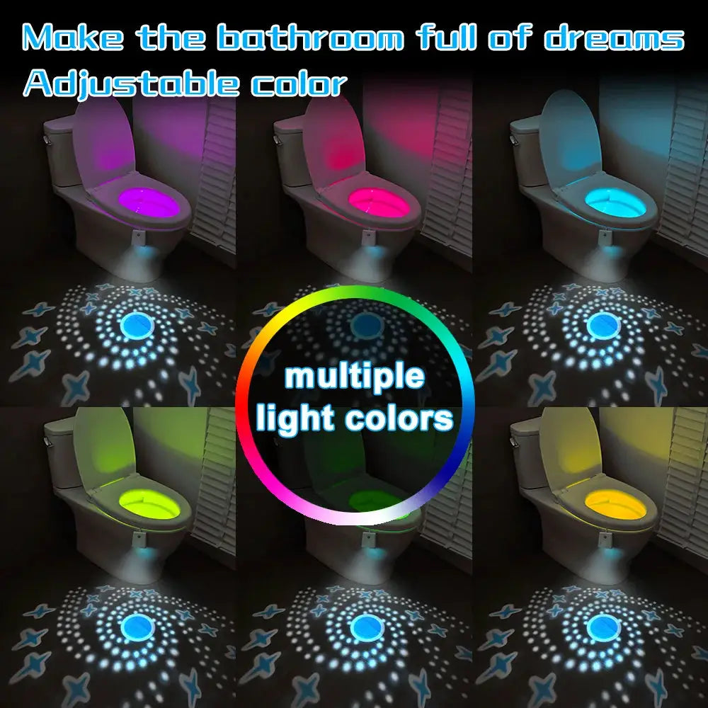 Toilet Night Light | Rechargeable | Waterproof | Colorful Projection from PriceLows™