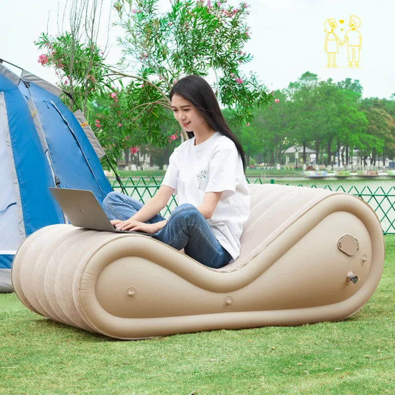 Inflatable Lounge Chair | 200kg Load Bearing | Outdoor Portable | Garden Sofa