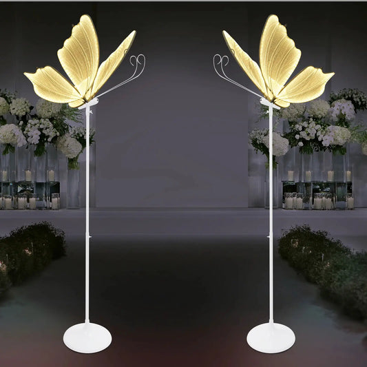 2PCS 48W Romantic Butterfly Floor Lamp,Wedding LED Light,Creative Butterflies Decoration Lights, Road Pilot Lamps for Home,Totel from PriceLows™