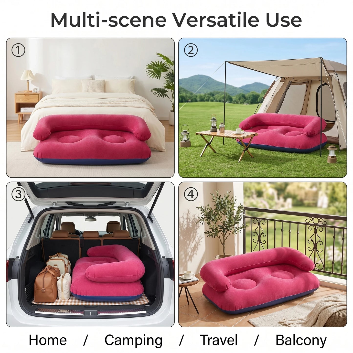 Inflatable Sofa Couch | 2 Person | Foldable With Armrests | Outdoor Camping