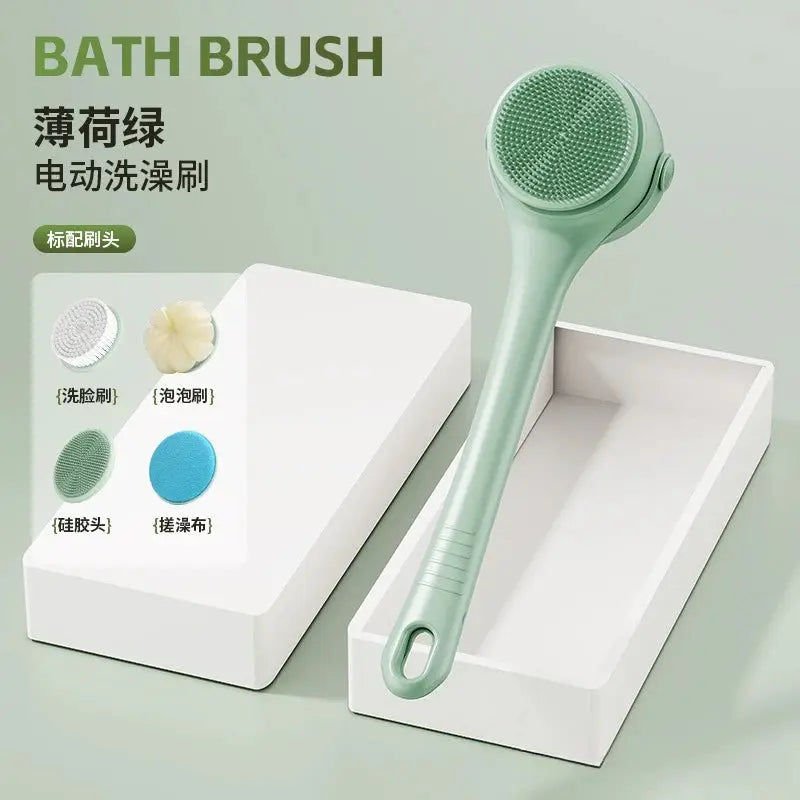 Electric Bath Brush | Long Handle | Automatic Back Scrub | All In One