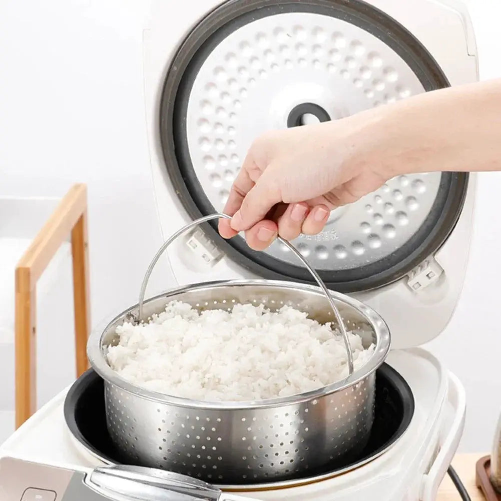 Stainless Steamer Basket | Silicone Handle | Instant Pot Accessory | One Size