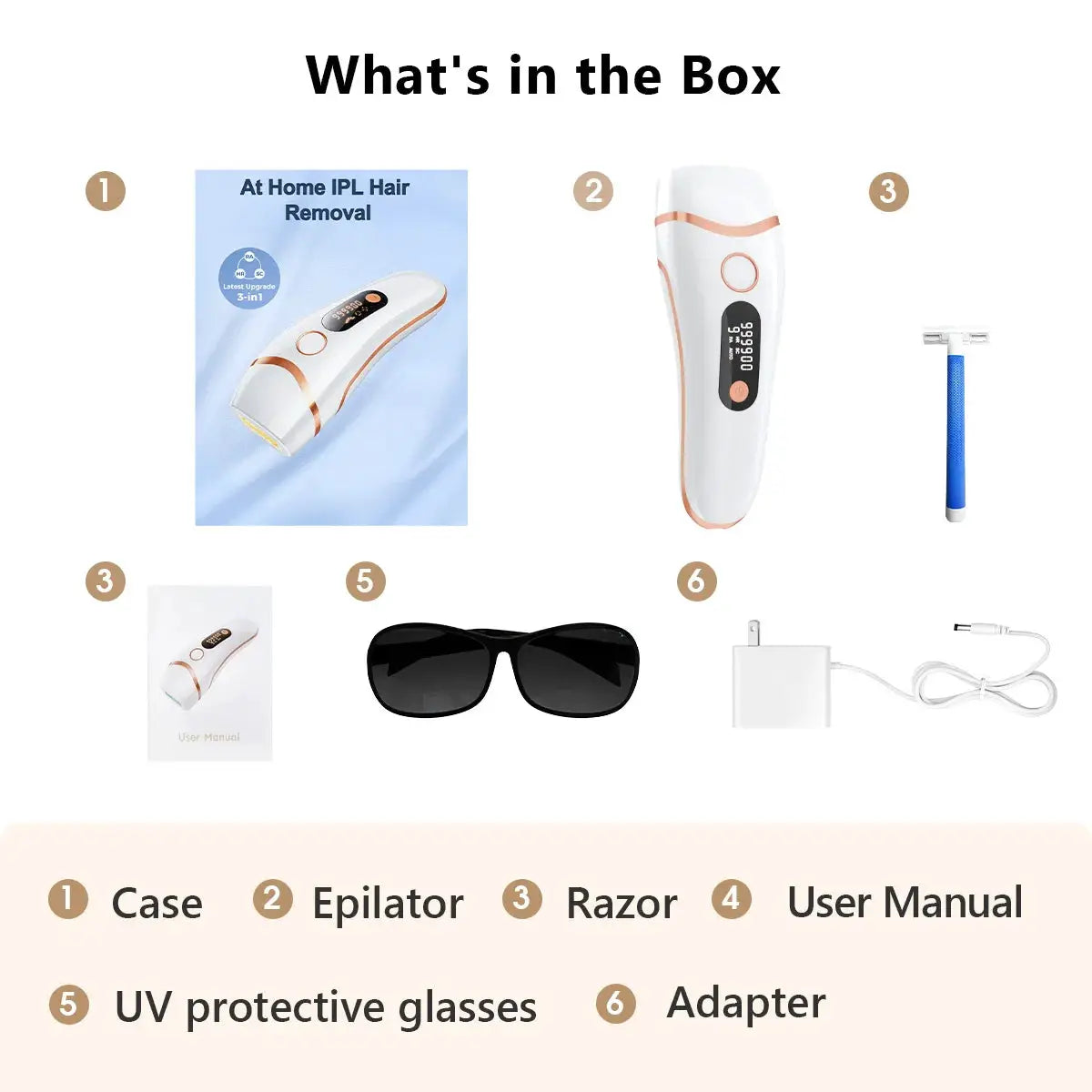 Ipl Epilator | 999000 Flashes | Permanent Hair Removal | Men And Women