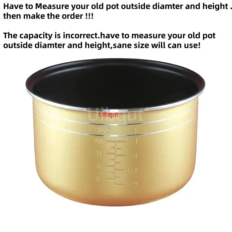 Rice Cooker Inner Pot | 304 Stainless Steel | Nonstick | Universal Fit