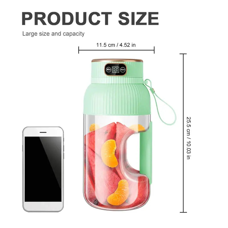 1000ML Portable Juicer Blender Fruit Juicer USB Charging Lemon Orange Fruit Juicing Cup Smoothie Blender Machine Kitchen Tools from PriceLows™